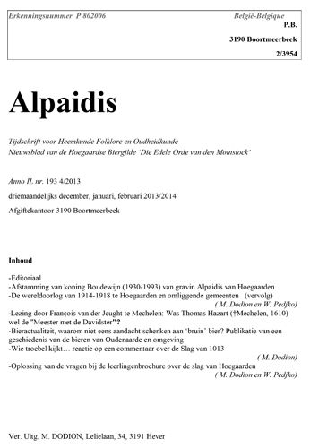 Kaft van Alpaidis 193